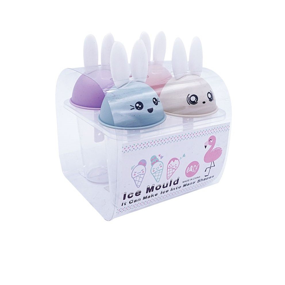 Jual Lovely Rabbit Homade Popsicle Ice Cream Mould (4pcs) | Shopee ...