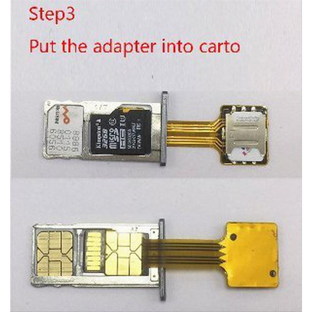 Jual CONVERTER FLEXIBLE ADAPTER DUAL SIM HYBRID KONVERTER CARD NANO to ...