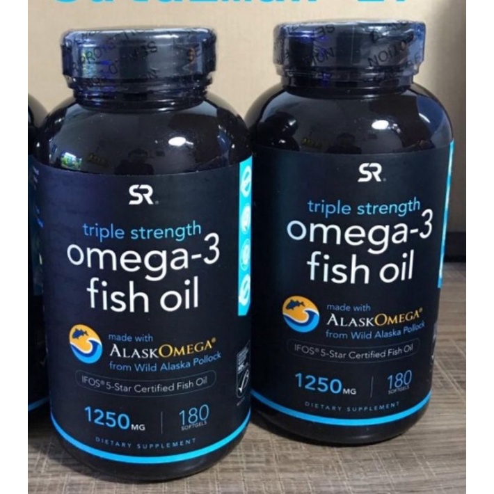 Jual Sports Research Omega 3 Fish Oil 1250mg Triple Strength 90