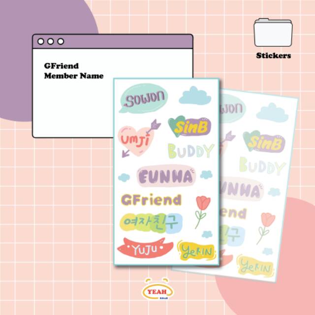 Jual Gfriend Member Sticker Set | Shopee Indonesia