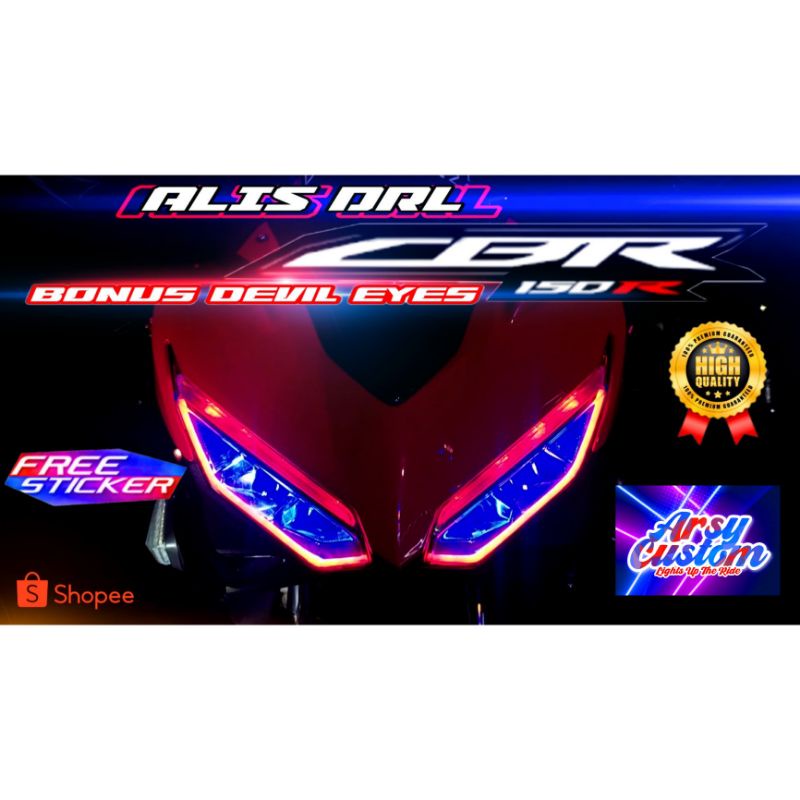 Jual Lampu Alis CBR 150R 2017 2018 2019 Bonus Devil Eyes Lampu Alis