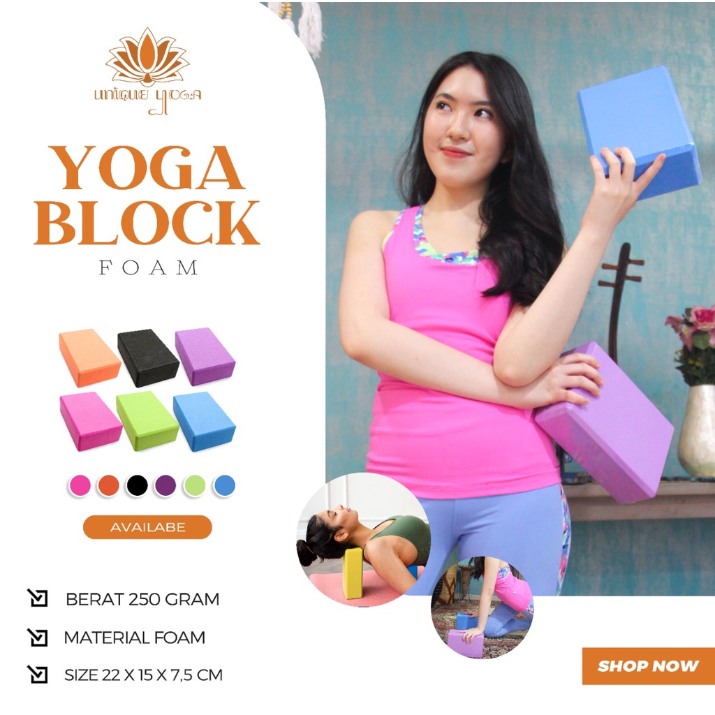 Jual Yoga Block Foam / Yoga Brick / Balok Yoga Foam / Balok Busa Murah ...