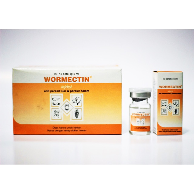 Jual Wormectin Obat Scabies Inject 5 ml + Free alat Suntik 1 ml ...