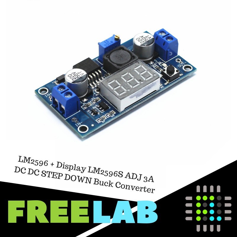 Jual LM2596 + Display - LM2596S ADJ 3A DC DC STEP DOWN Buck Converter