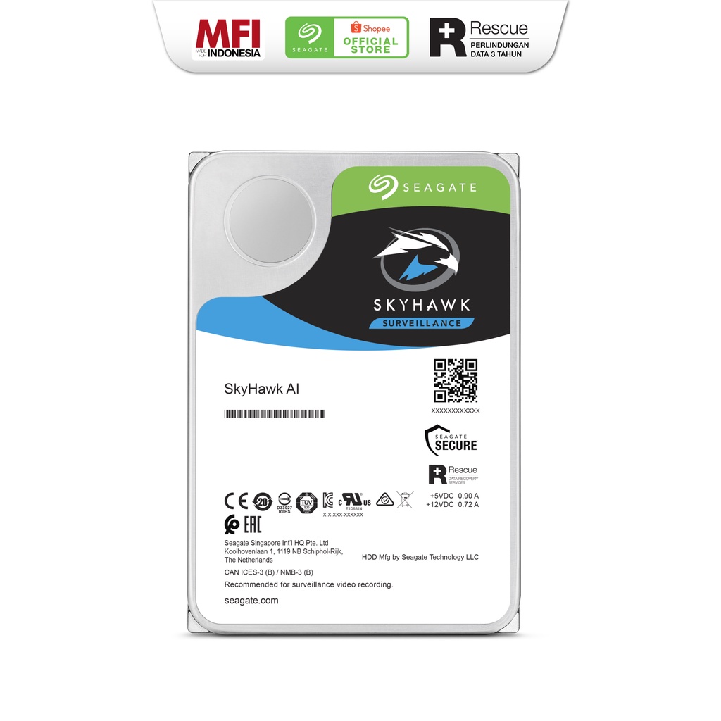 Seagate SkyHawk AI HDD / Hardisk Surveillance 10TB SATA 7200RPM (4)