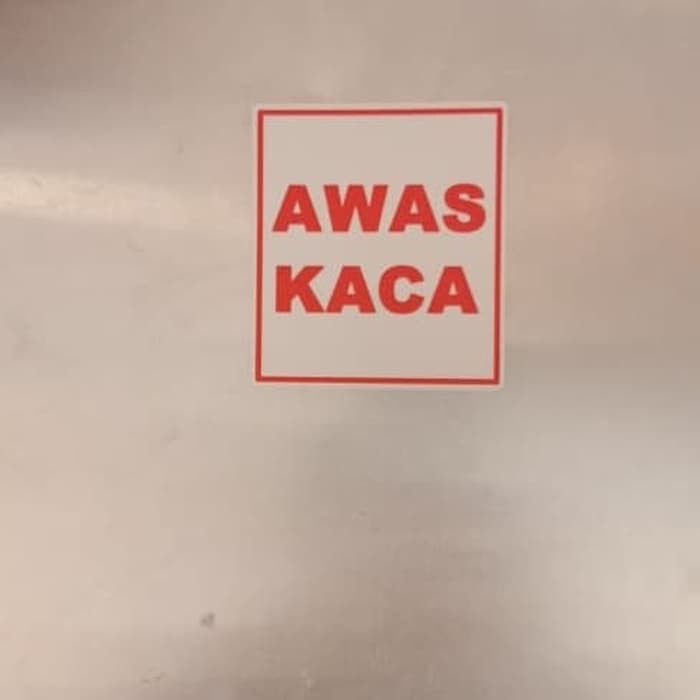Jual SIGN LABEL K3 RAMBU SAFETY AWAS KACA UK 8X9CM | Shopee Indonesia