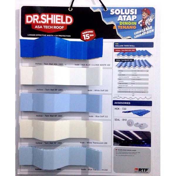 Jual Dr Shield Atap U PVC tebal 12 mm lebar effektif 1 meter pengiriman ...
