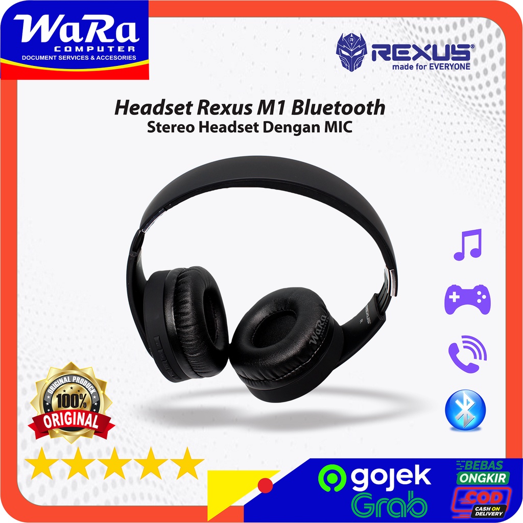 Jual Rexus Headset Bluetooth M1 Wireless Headset Gaming Bluetooth