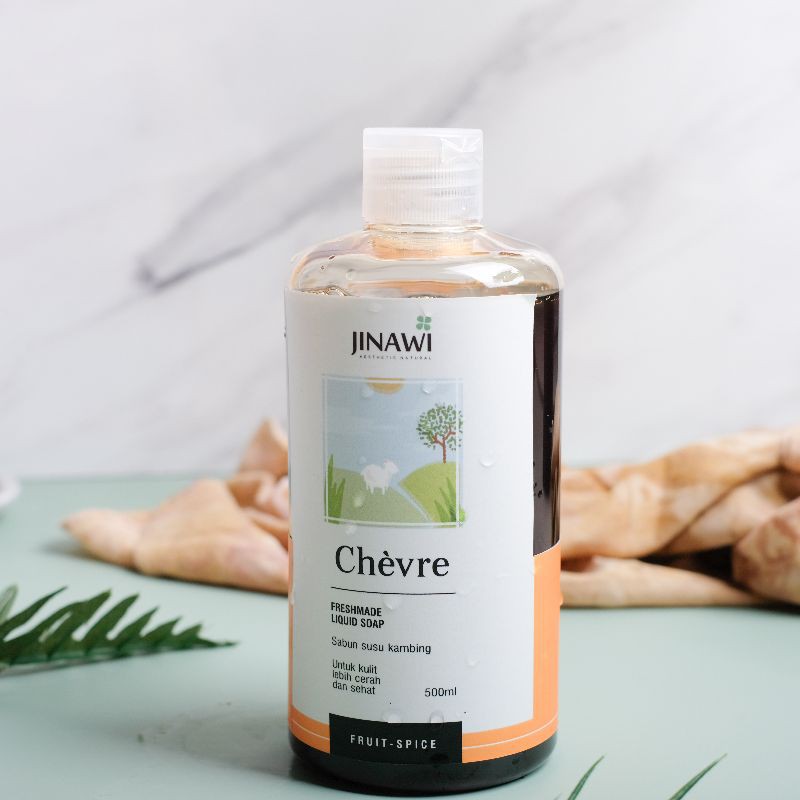 Jinawi Premium & Natural Body Wash Chevre (sabun susu kambing) 500 mL eczema-friendly BPOM HALAL (non-SLS)