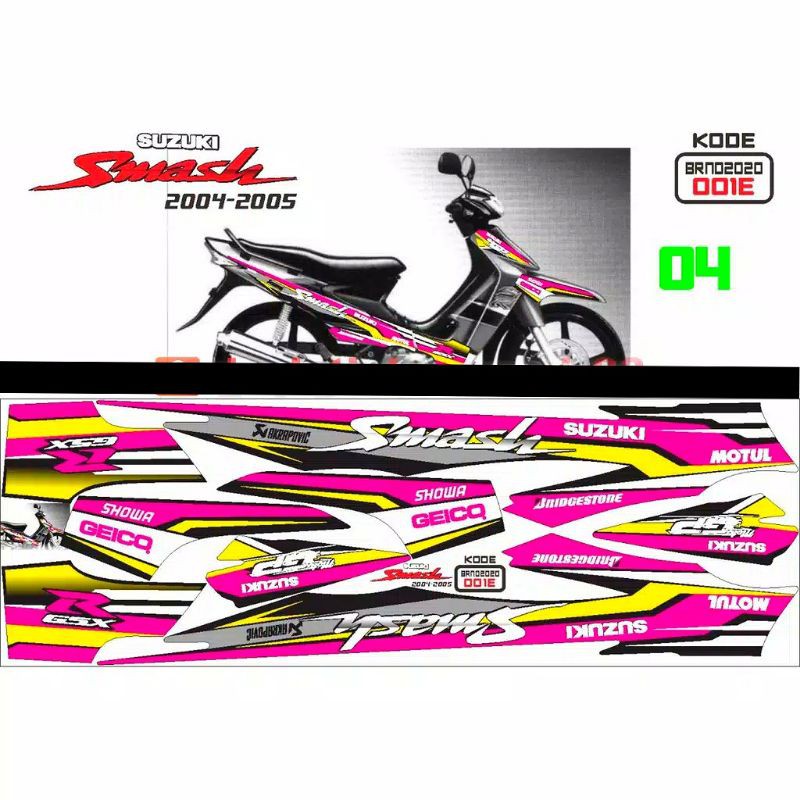 Jual Sticker suzuki smash / decal suzuki smash / striping variasi smash ...