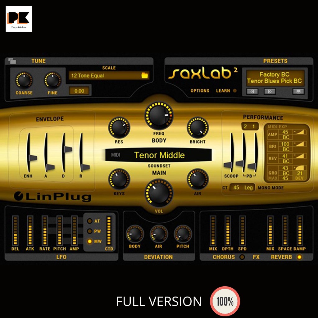 Jual Plugin LinPlug SaxLab - VSTi plugin Emulasi Saksofon Realistis ...