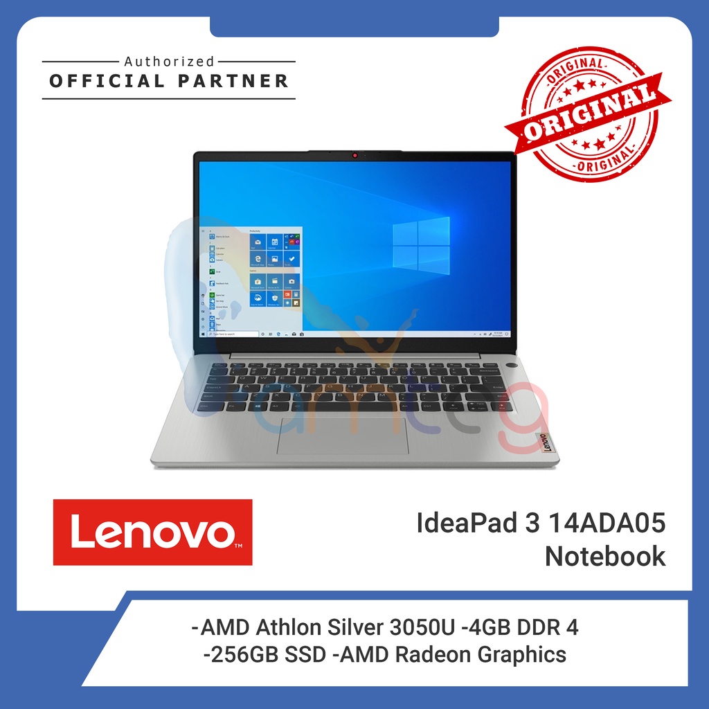 Jual LENOVO ideaPad 3 14ADA05 Athlon Silver 3050U 4GB 256GB W11 ...