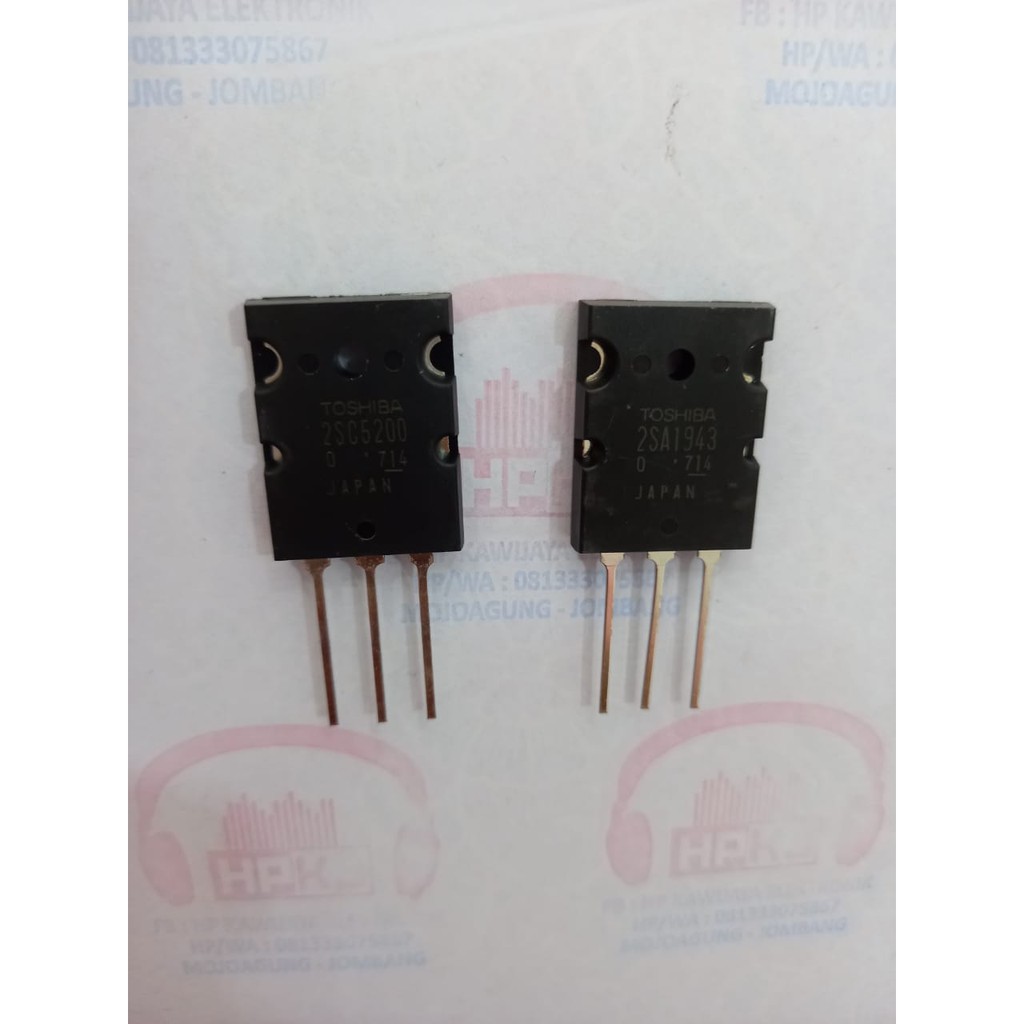 Jual TRANSISTOR FINAL THOSIBA 2SC5200 2SA1943 2sc 5200 2sa 1943 5200 ...