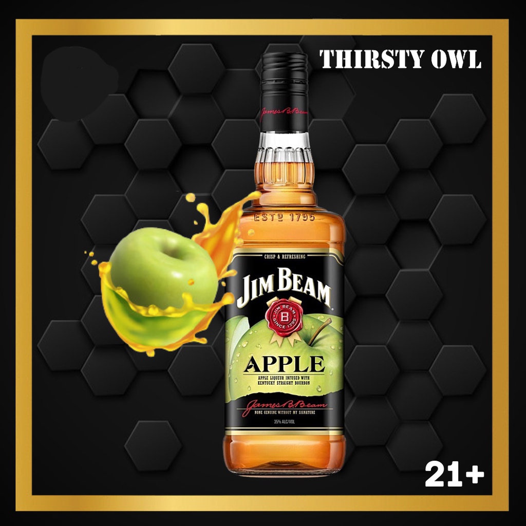 Jual Jim Beam Apple Bourbon Whiskey Liqueur 700ml Shopee Indonesia