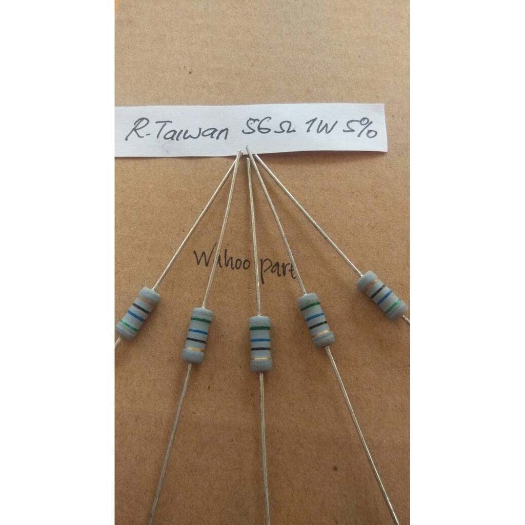 Jual Resistor 56 ohm 1 watt 5% taiwan | Shopee Indonesia