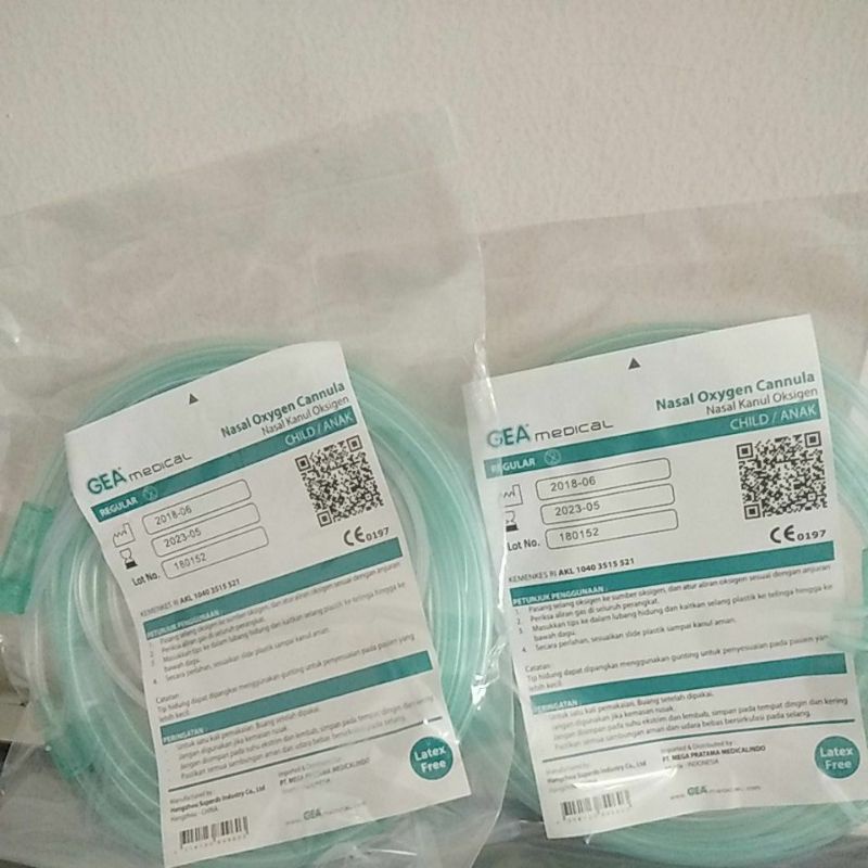 Jual NASAL OXYGEN CANNULA ANAK/SELANG OKSIGEN ANAK/NASAL OXYGEN CHILD ...