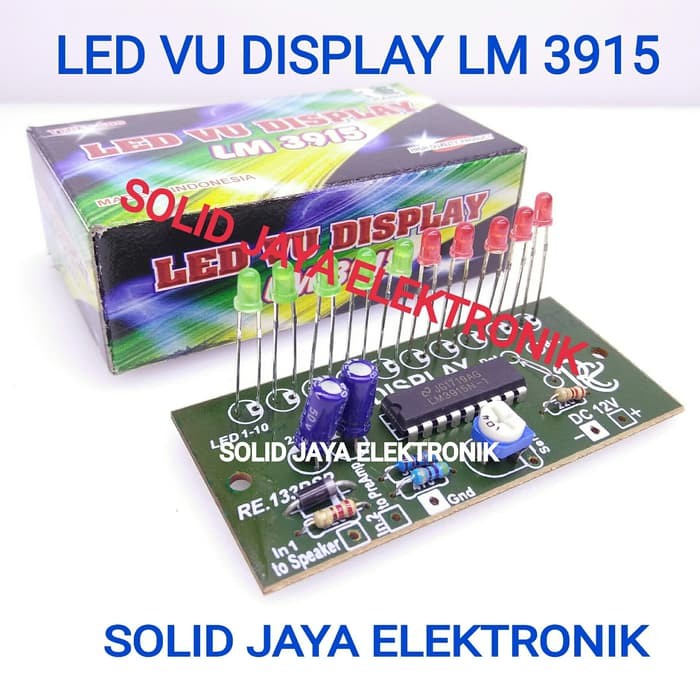 Jual LED VU DISPLAY LM3915 RANIC LM 3915 LAMPU LED VU LAMPU VU DISPLAY ...