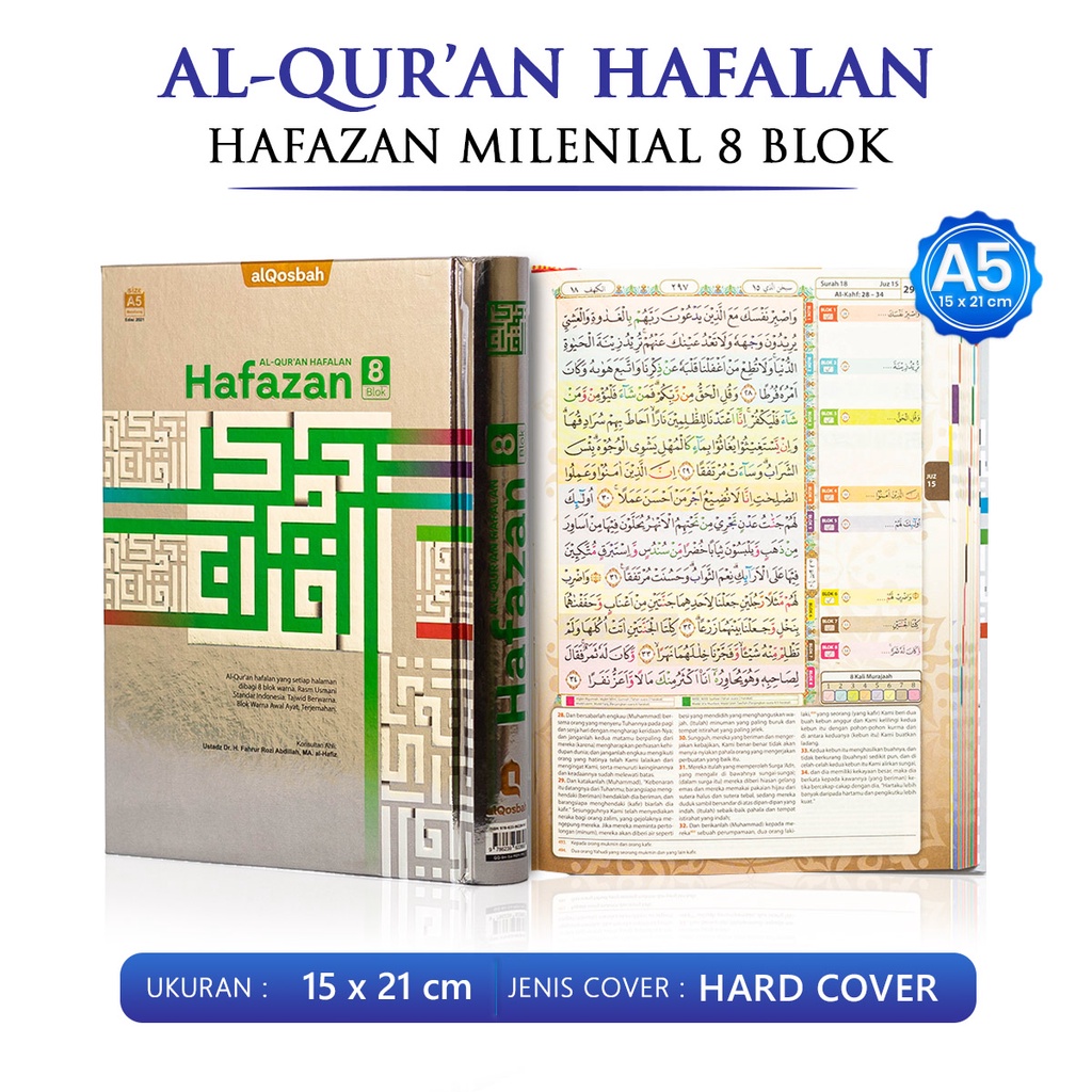 Jual Alquran Kecil Ukuran A5 Hafazan Milenial 8 Blok Al Quran Terjemah ...