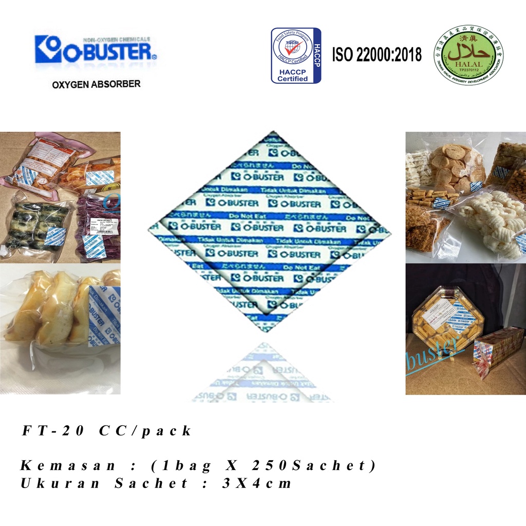 Jual Obuster Oxygen absorber FT-20, pengawet makanan (food grade ...