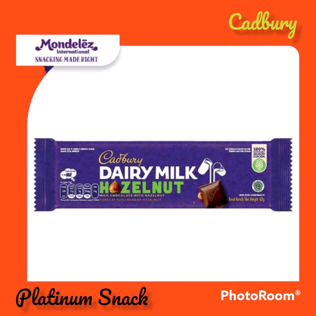 Jual Cadbury Dairy Milk 62 G | Hazelnut | Milk Chocolate | Fruit & Nut ...