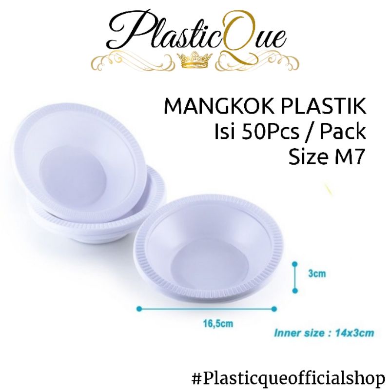 Jual Piring Mangkok Putih Susu Size M7 Bulat Sekali Pakai Isi 50 Pcs