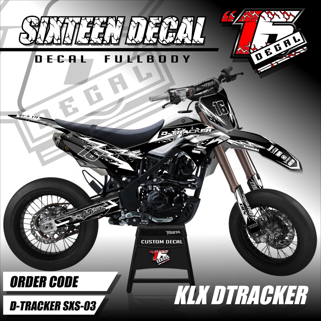 Jual Decal Dtracker Supermoto Full Body Decal Klx Dtracker Full Body Terbaru Dan