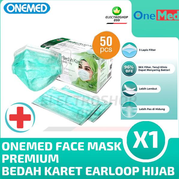 Jual Masker Hijab Onemed Surgical Medis Ply Fastesttrusted Ayo Order Shopee Indonesia