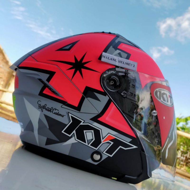 Jual Helm HALF FACE KYT NFJ ALEIX ESPARGARO [Ongkir Murah 2kg] Shopee Indonesia