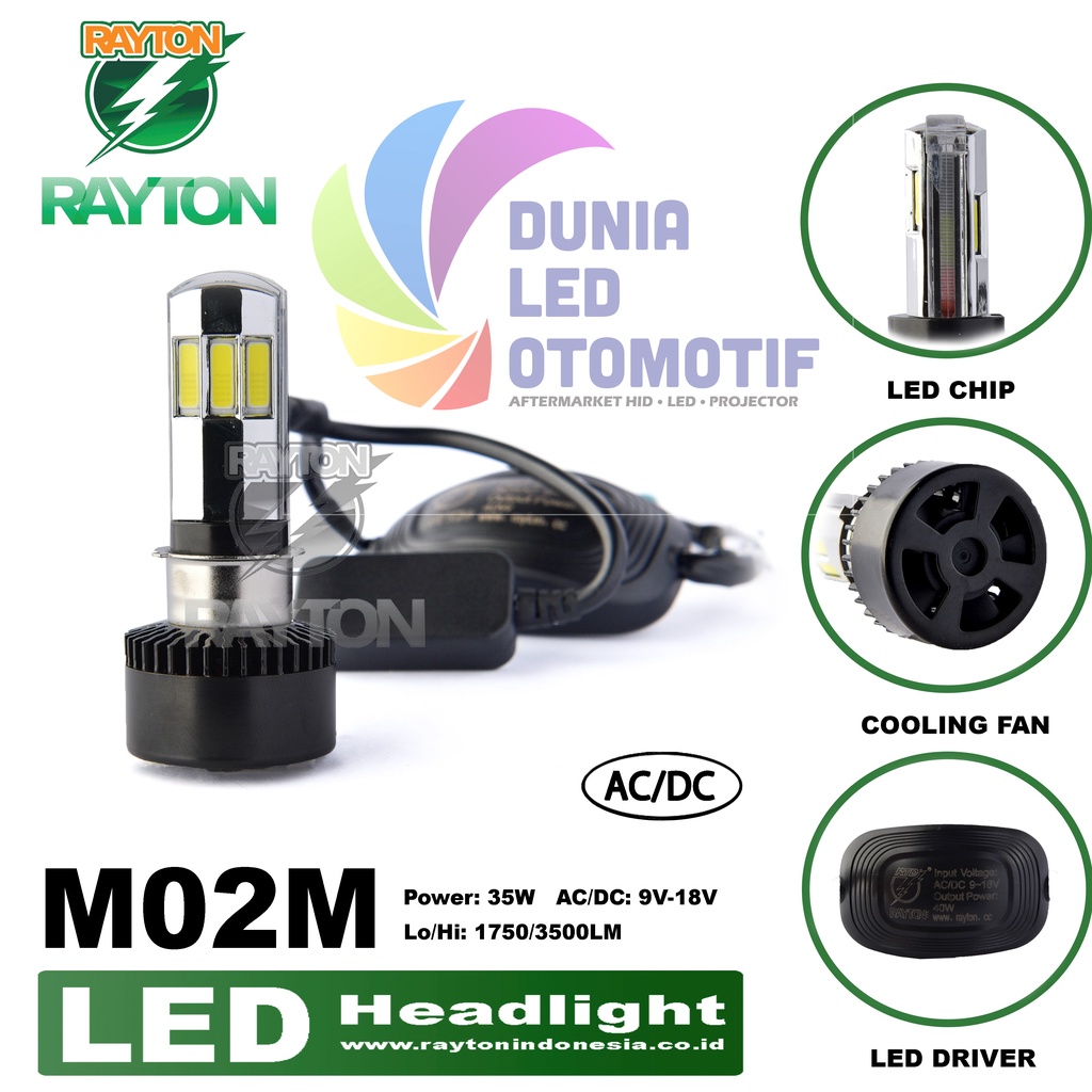 Jual Rtd Rayton Lampu Utama Lampu Depan Motor Led M M Non Rgb