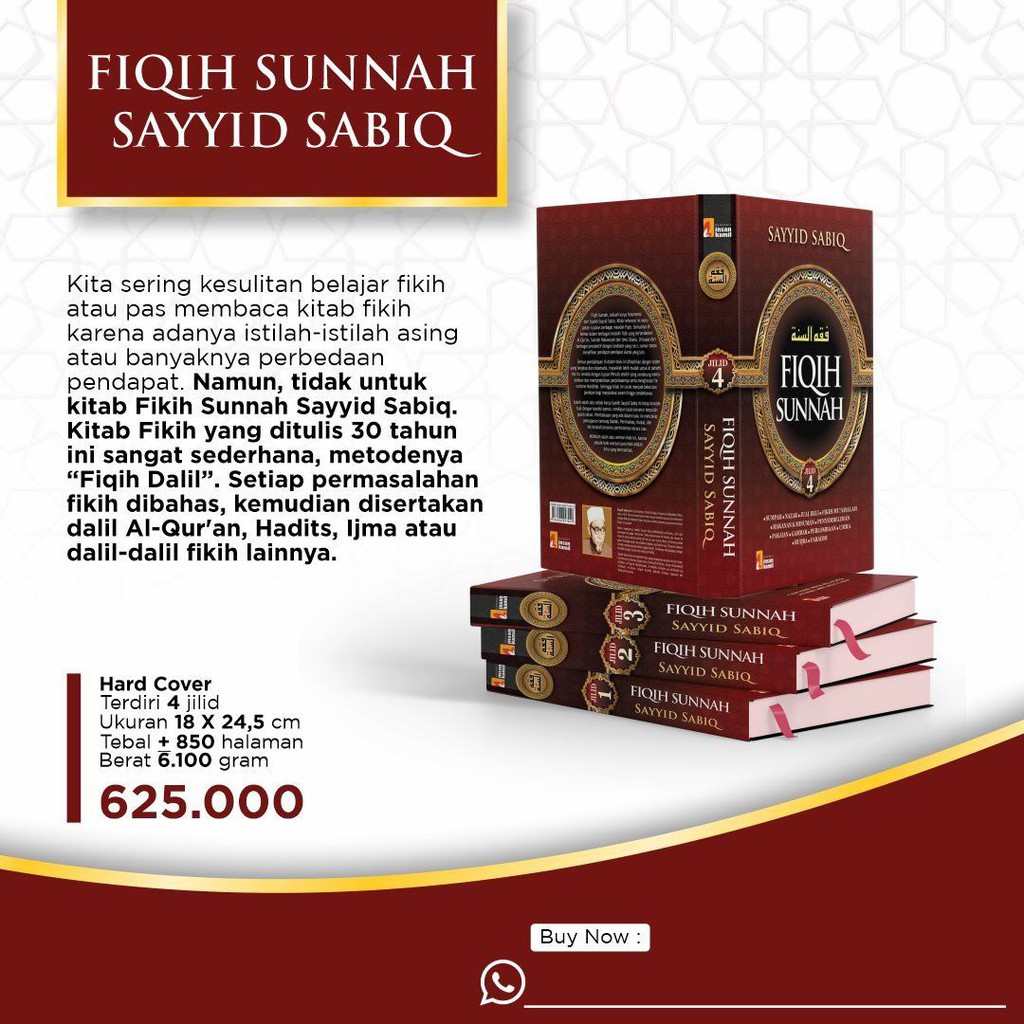 Jual Fiqih Sunnah Sayyid Sabiq 4 Jilid Lengkap Insan Kamil Shopee