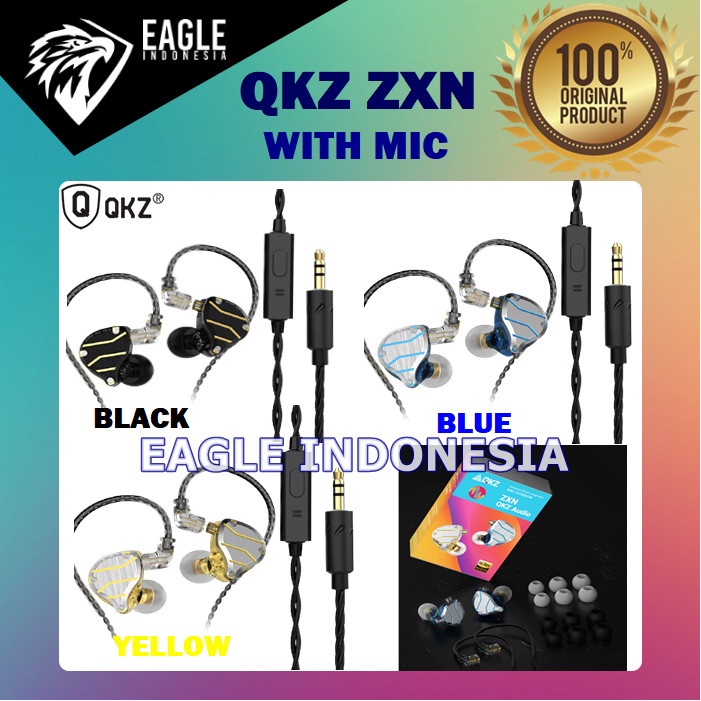 Jual QKZ ZXN Basshead Hifi earphone - WITH MIC alt EDX Pro ZS10 Pro ZSN ...
