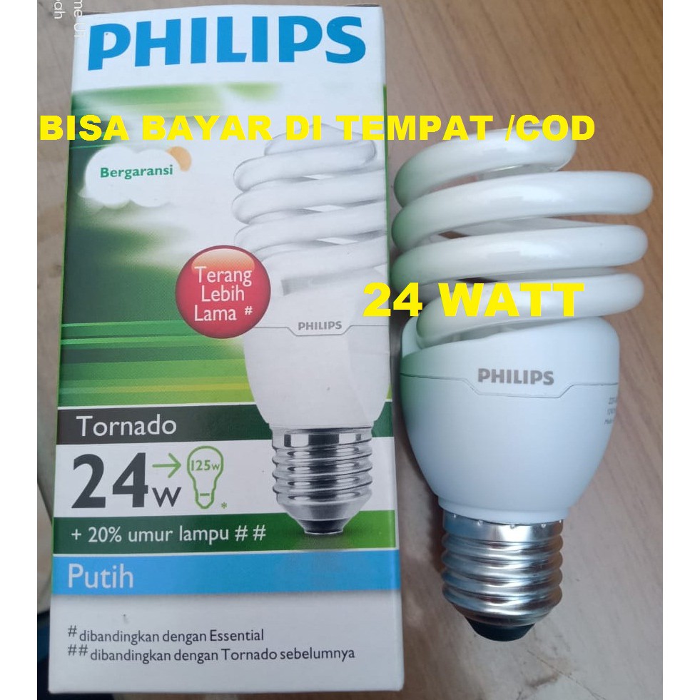 Jual PROMO Lampu Philips Tornado 24 Watt Spiral 24 W Lampu Philip ...