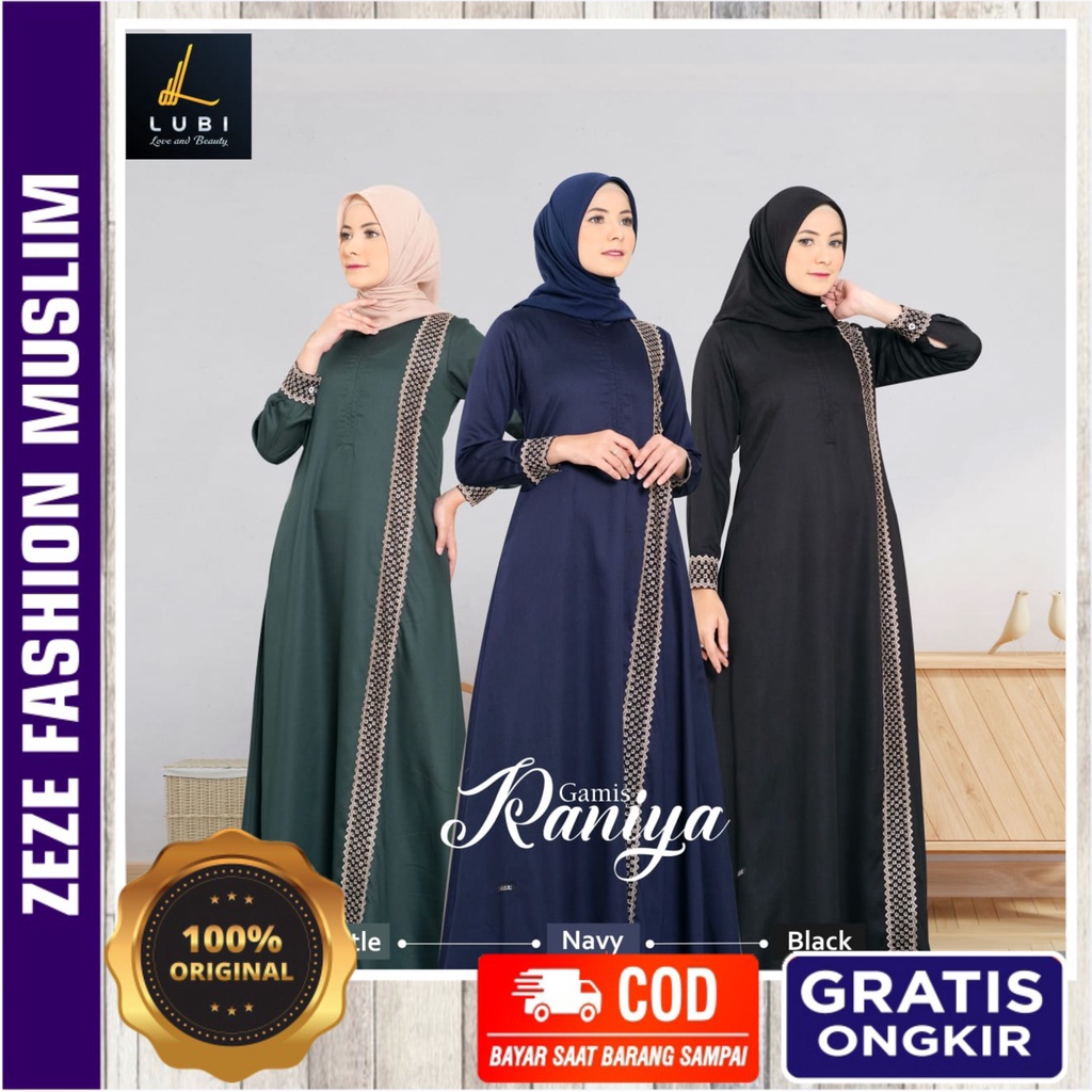 Jual Gamis Raniya Lubi / Gamis Lubi terbaru 2022 / COD | Shopee Indonesia