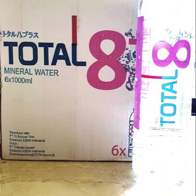Jual TOTAL 8+ 1000ml Alkalin Water pH 8+ isi 6 botol. | Shopee Indonesia