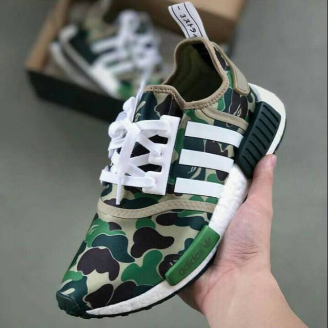 Nmd bape olive camo online