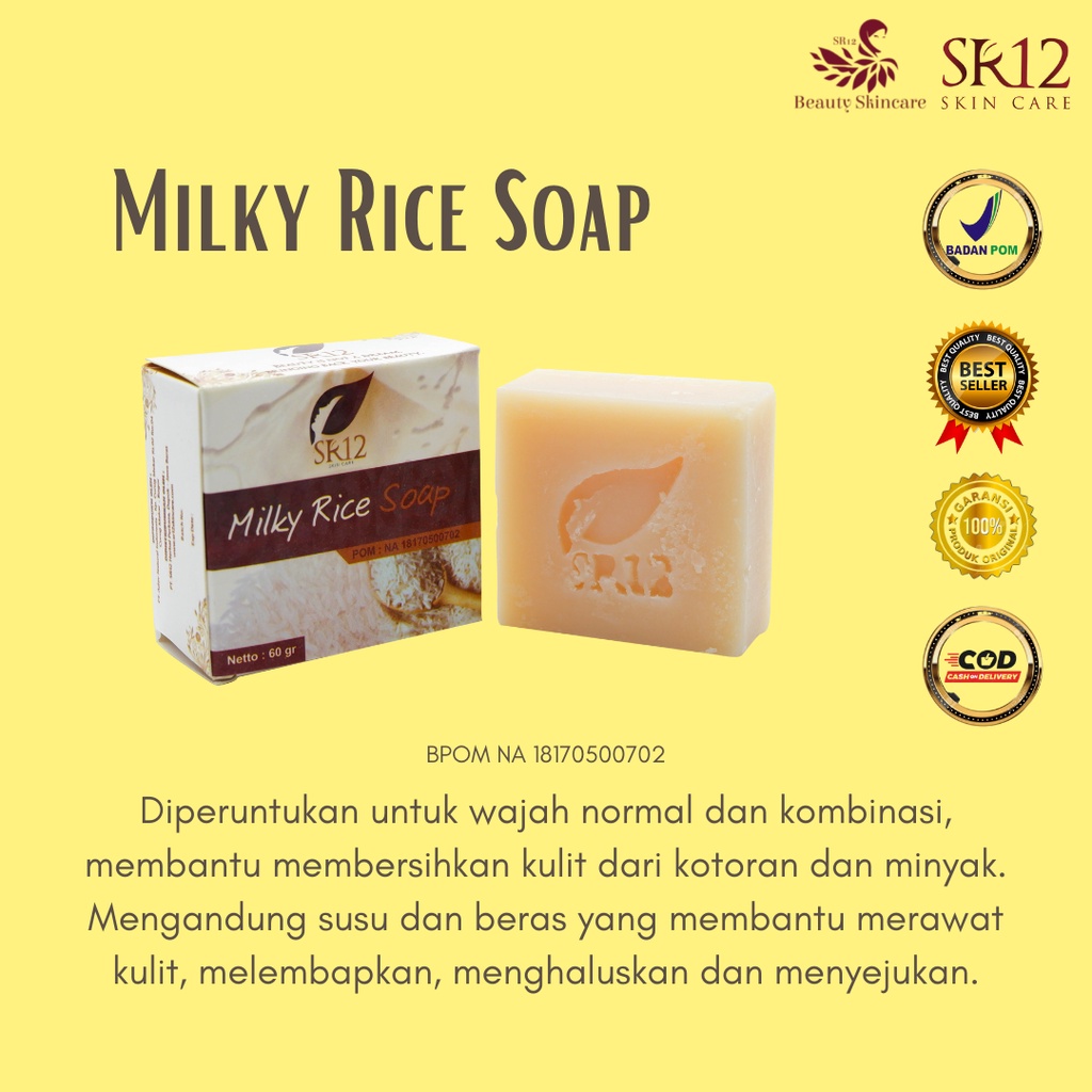 Jual Milky Rice Soap SR12 Sabun Cuci Muka Batang Beras Susu SR12