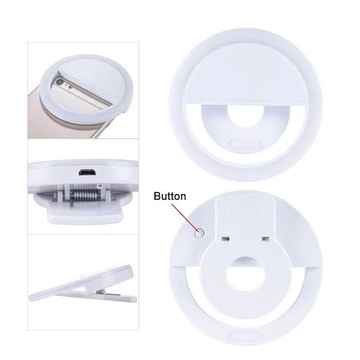 Ring Light Selfie LED Lampu Selfie LED Bisa Flashlight Kamera Flash Kamera