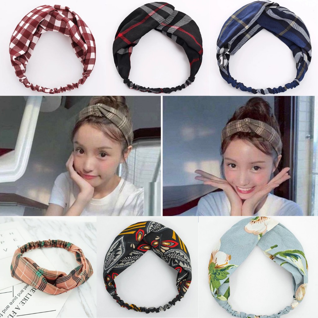 Jual Headband Bandana Korea Simpul Motif Abstrack Bahan Premium Quality Shopee Indonesia 