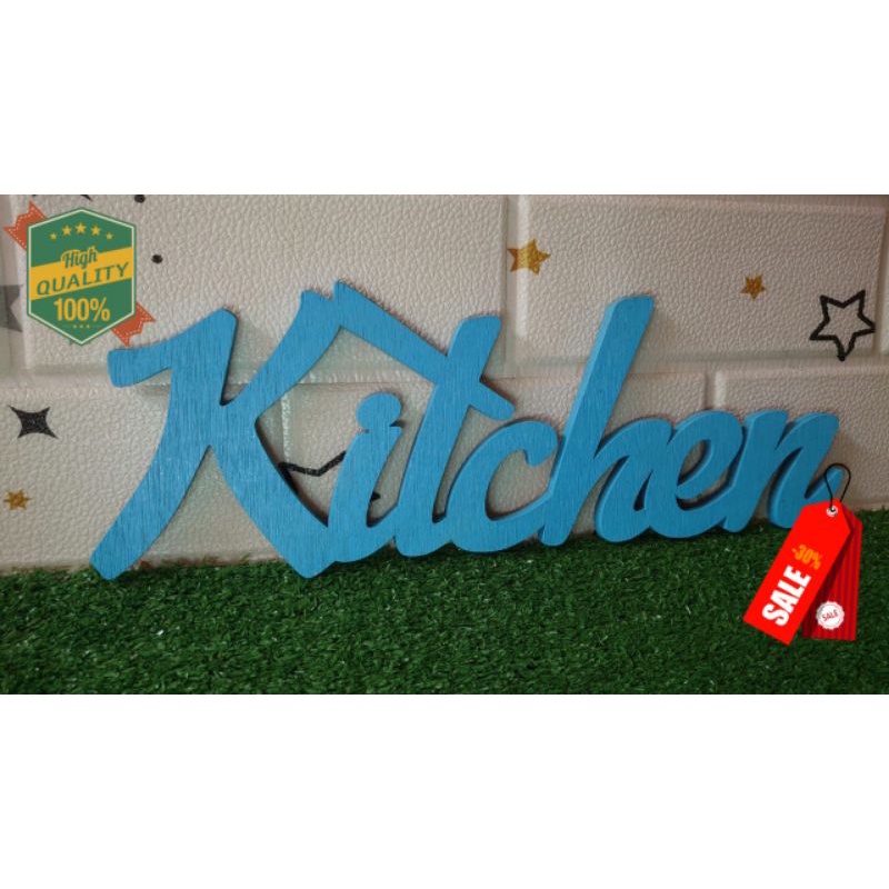 Jual Kurnia Art Shoop Tulisan Kitchen Huruf Kayu Hiasan Dinding Dapur ...