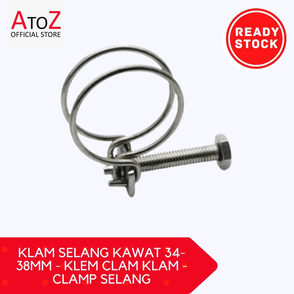Jual KLAM SELANG KAWAT 34-38MM - KLEM CLAM KLAM - CLAMP SELANG | Shopee ...