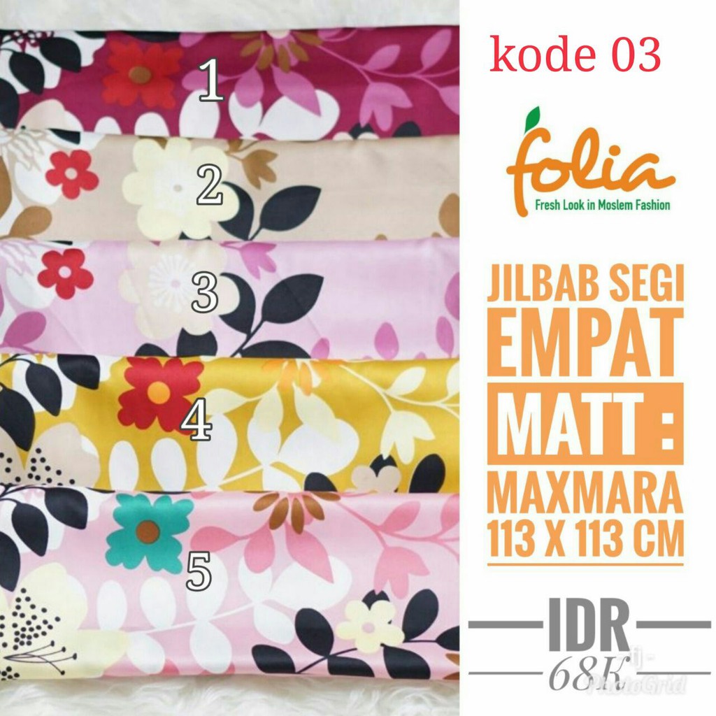 Jual Folia jilbab segiempat . jilbab murah berkualitas | Shopee Indonesia
