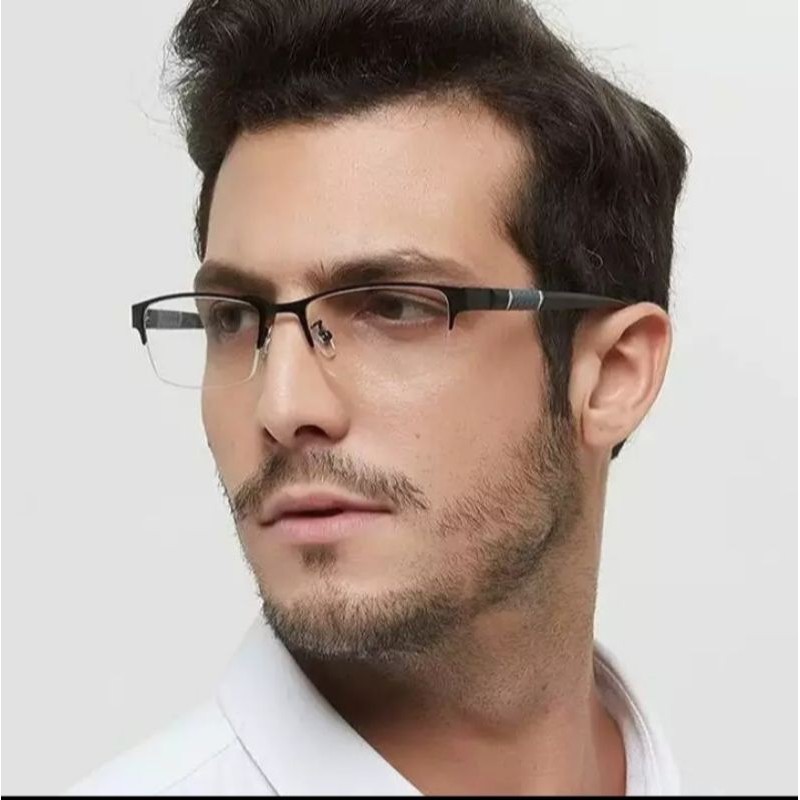 Jual Kacamata lensa minus model gantung half trendy frame setengah pria ...