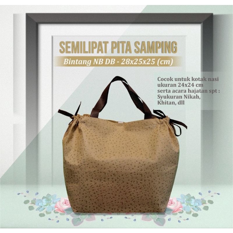 Jual RYAGAKO Goodie Bag Tas Spunbond 3D Premium Serut Kotak Nasi 24x24 ...