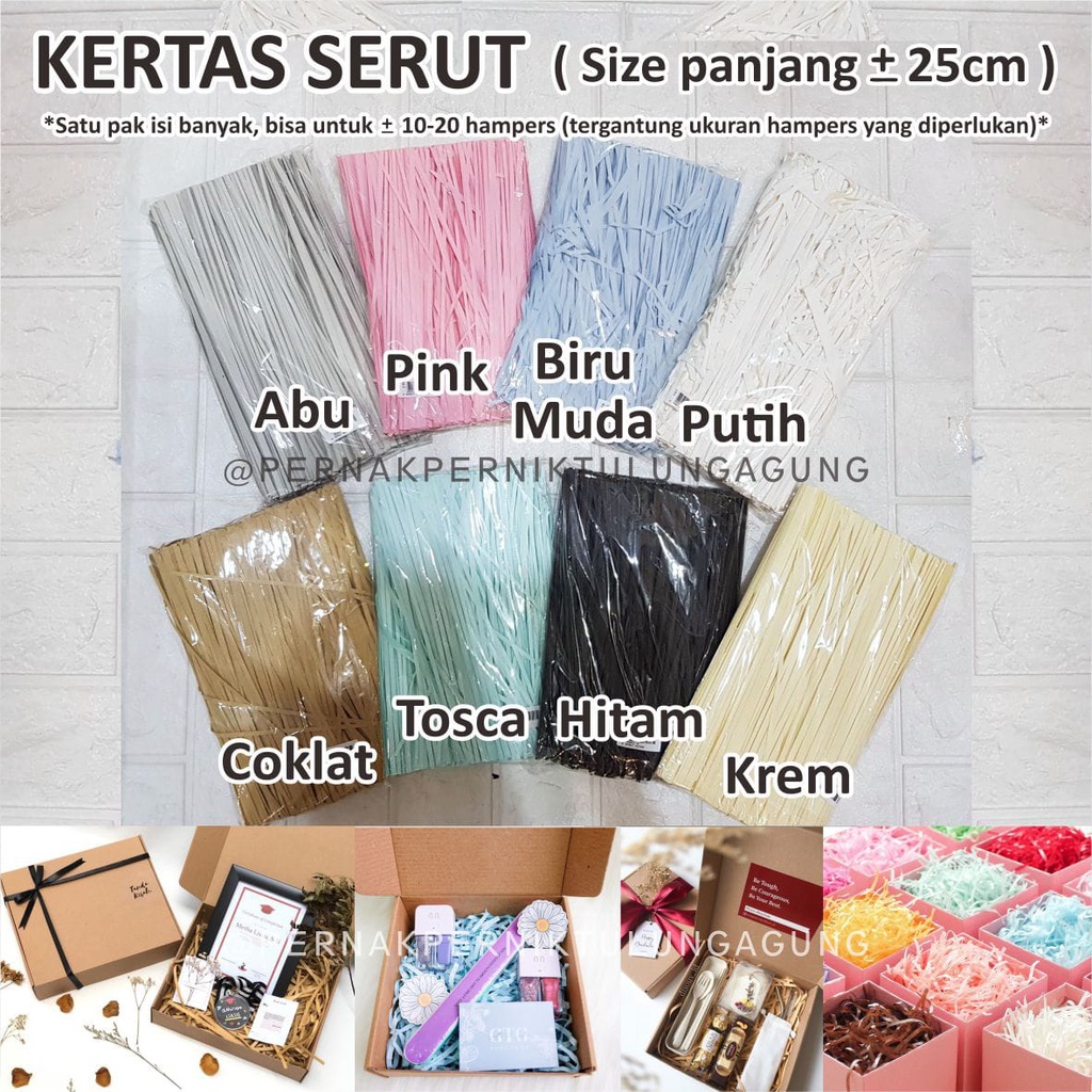 Jual Kertas Serut - Kertas cacah isian box hampers parcel - Warna Putih ...