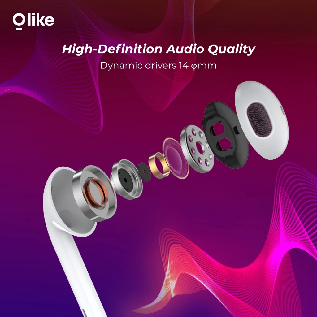 OLIKE HEADSET IPHONE LIGHTNING HANDSFREE WIRED EARPHONE MIC E12 - LIVE