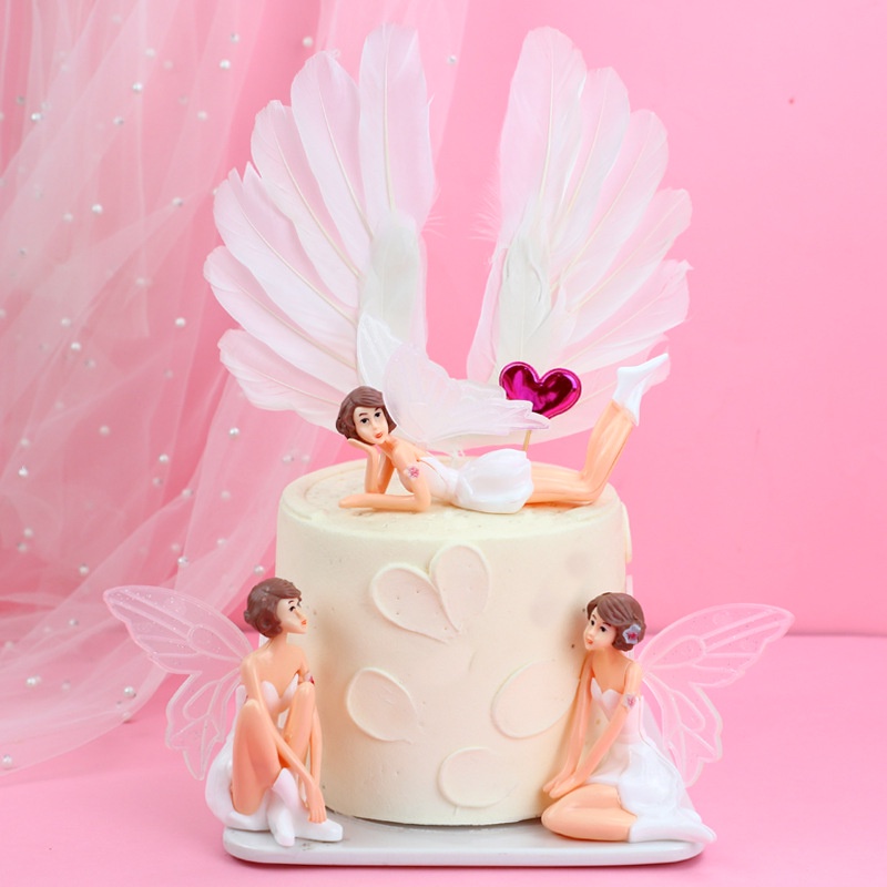 Jual CAKE TOPPER BENTUK 3 PERI BERSAYAP Hiasan kue ulang tahun peri ...
