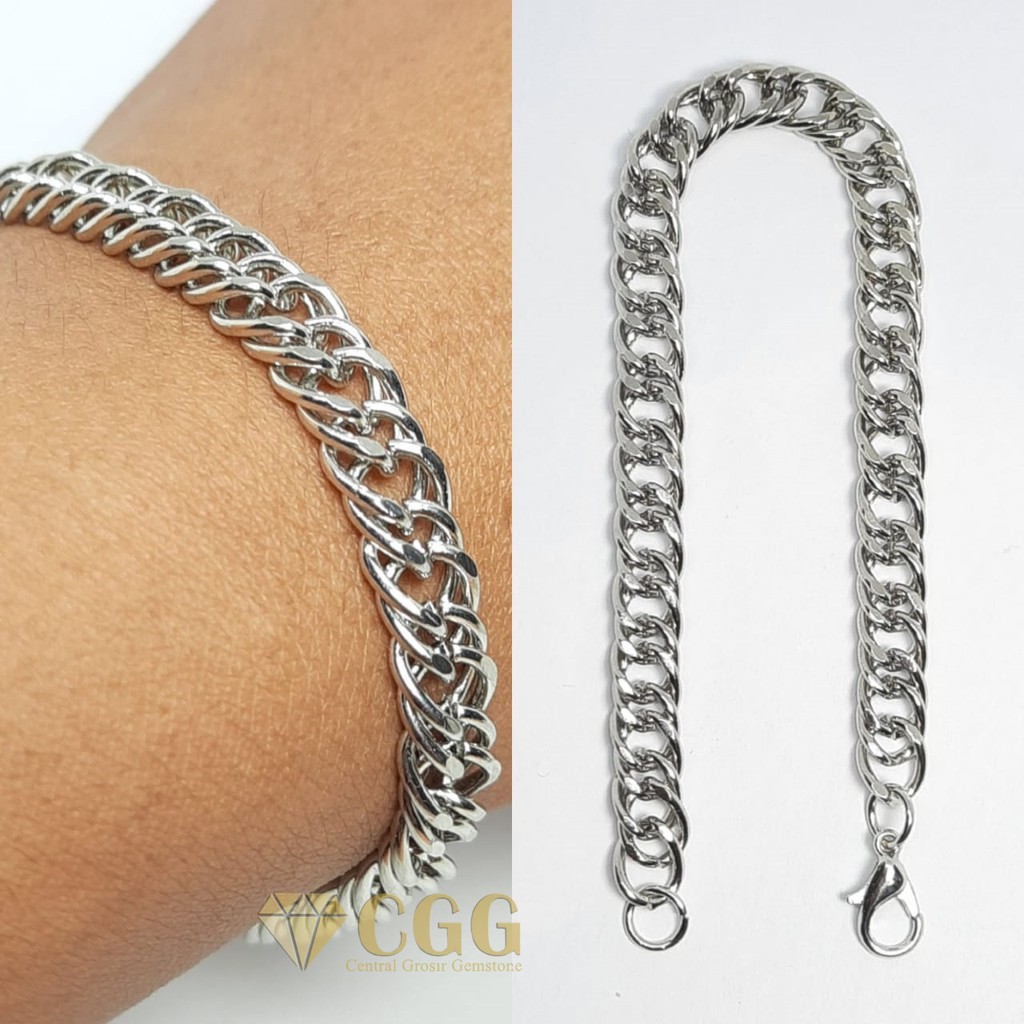 Jual Gelang Pria Rantai Titanium Original Anti Karat Shopee Indonesia 3515