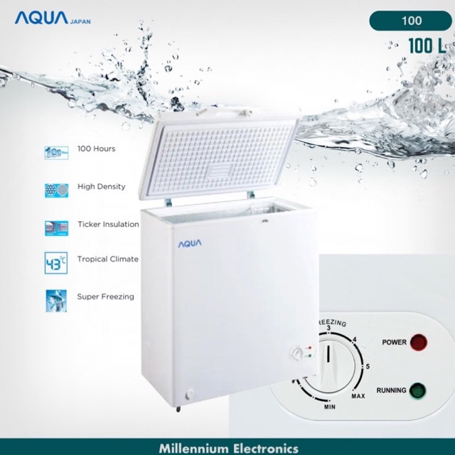 Jual CHEST FREEZER AQUA 100 LITER AQF100W Shopee Indonesia