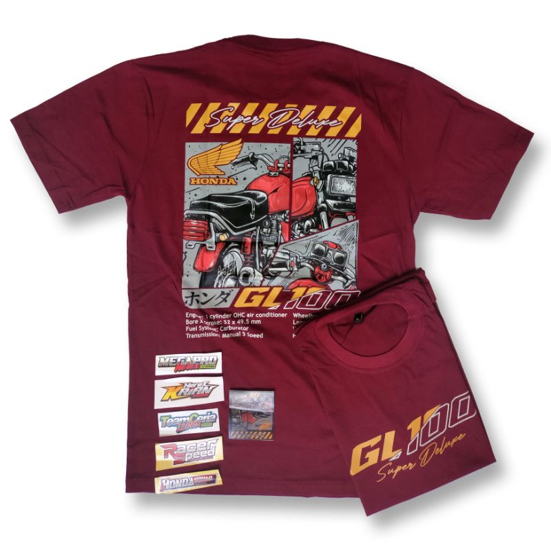 Jual Kaos Honda Gl100 Gratisstiker Shopee Indonesia