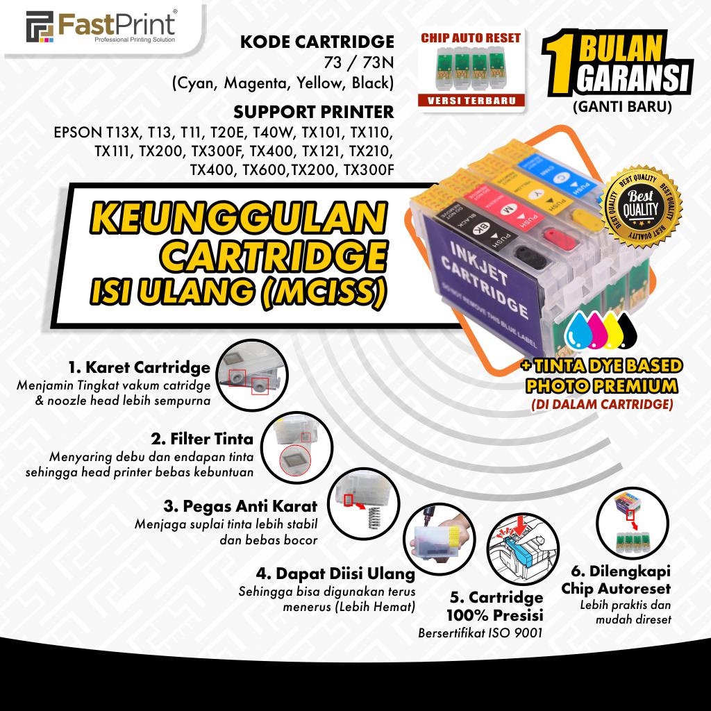Jual Cartridge Refill Mciss Epson T11 T13 T13X TX110 TX111 TX121 Plus ...